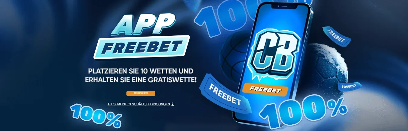 App Free Bet Promo-Screen mit Mechanik-Erklärung